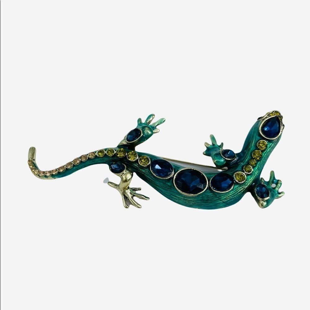 🆕🎄 CRYSTAL LIZARD BROOCH